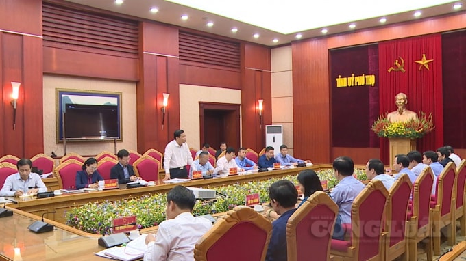 Đoàn công tác của Bộ nông nghiệp và phát triển nông thôn do Bộ trưởng Nguyễn Xuân Cường làm trưởng đoàn.