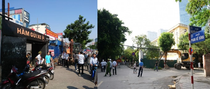 Mặc dù đã được cơ quan chức năng TP Hà Nội tổ chức cưỡng chế nhưng sai phạm vẫn chưa được xử lý dứt điểm.