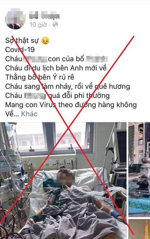 Thông tin giả gây hoang mang dư luận.