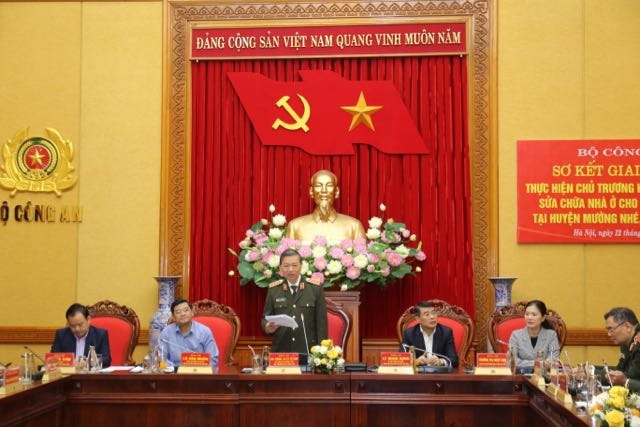 Đại tướng Tô Lâm phát biểu tại buổi làm việc. Ảnh: BCA.