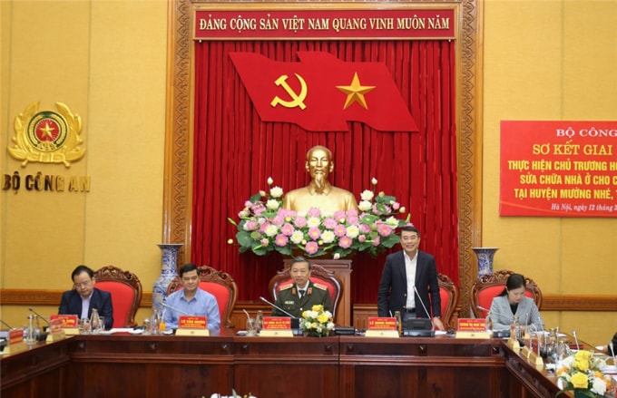 Thống đốc Ngân hàng Nhà nước Việt Nam Lê Minh Hưng phát biểu tại buổi làm việc. Ảnh: BCA.