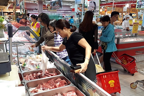 Hiện giá lợn vẫn đang ở mức cao do ảnh hưởng của giá lợn Trung Quốc đang cao. Ảnh minh họa.