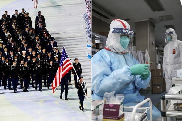 Ông Triêu Lập Kiên nghi ngờ các binh sĩ Mỹ đang mang virus corona chủng mới đến Vũ Hán khi đến đây dự Thế vận hội quân sự tháng 10/2019. Ảnh: Reuters