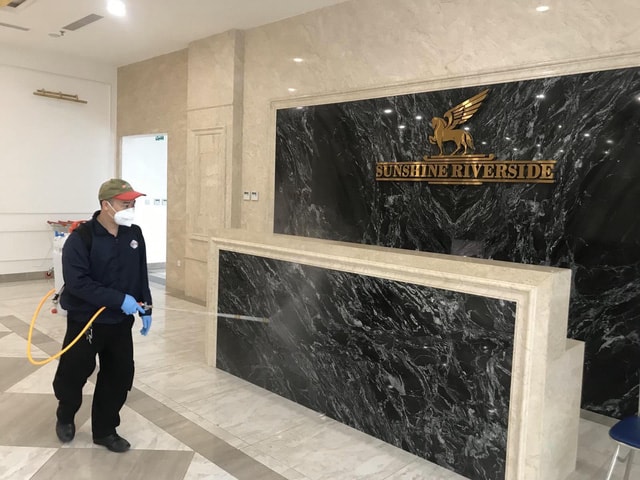 Sunshine Group khử khuẩn tại các tòa nhà chung cư và văn phòng
