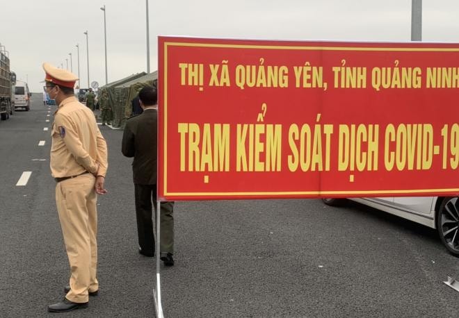 Quảng Ninh lập 10 chốt kiểm soát phòng chống Covid-19 tại tất cả các ngả đường vào tình. Ảnh: Sở TTTT Quảng Ninh.
