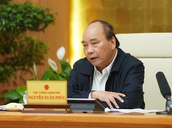 Thủ tướng Nguyễn Xuân Phúc chủ trì cuộc họp Thường trực Chính phủ về giải pháp bình ổn giá thịt lợn. Ảnh: VGP