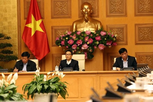Phó Thủ tướng Vũ Đức Đam chủ trì cuộc họp. Ảnh: VGP