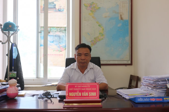 Ông Nguyễn Văn Sinh, Bí thư Đảng ủy – Chủ tịch UBND xã Trung Hạ.