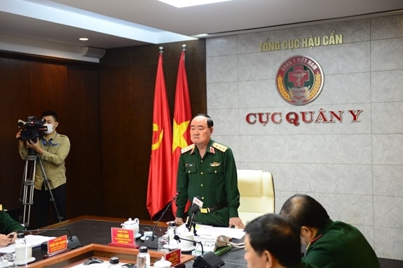 Thượng tướng Trần Đơn chủ trì hội nghị. Ảnh: BQP.