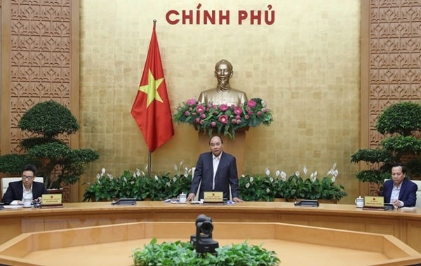 Thủ tướng Nguyễn Xuân Phúc phát biểu tại cuộc họp. Ảnh: TTXVN