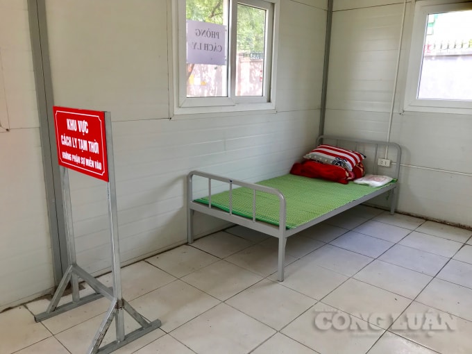 Khu vực cách ly tạm thời được bố trí tại Bến xe Mỹ Đình