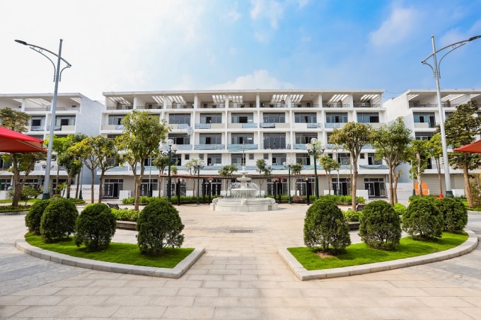 Dự án shophouse Bình Minh Garden đang trong giai đoạn sắp hoàn thiện.