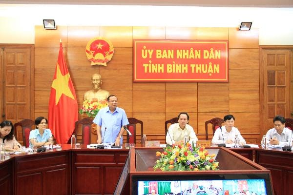 Phó Bí thư thường trực tỉnh ủy Bình Thuận - Huỳnh Thanh Cảnh phát biểu chỉ đạo hội nghị.