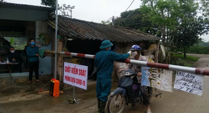 Các chốt kiểm soát dịch bệnh được thành lập.