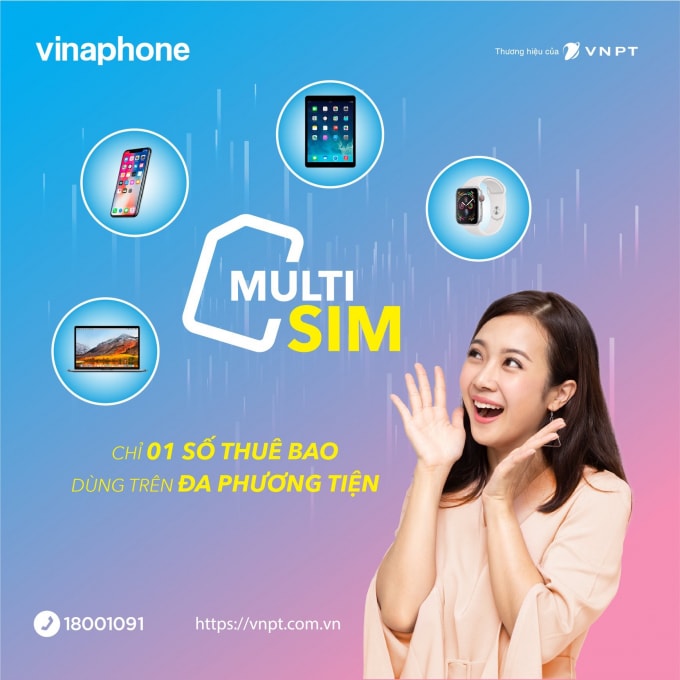 Một thuê bao VinaPhone có thể dùng đồng thời nhiều thiết bị.
