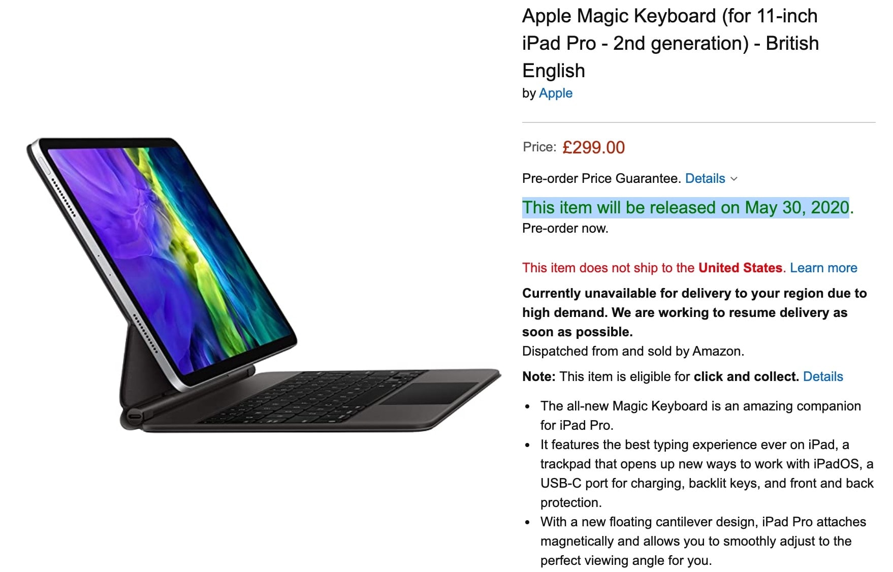 Bắt đầu được bán ra vào ngày 30/5 trên Amazon UK, dự kiến người dùng sẽ được trải nghiệm sản phẩm này vào đầu tháng 6.