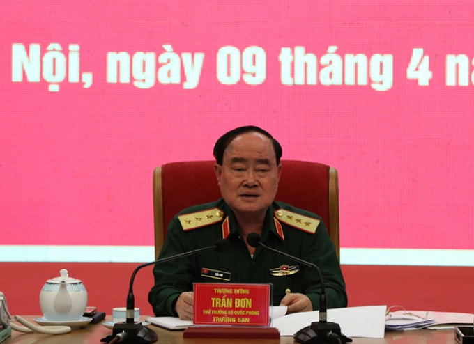 Thượng tướng Trần Đơn phát biểu tại hội nghị. Ảnh: BQP.