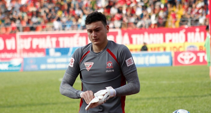 Thủ thành số 1 của ĐT Việt Nam và CLB Muangthong. Ảnh: TL