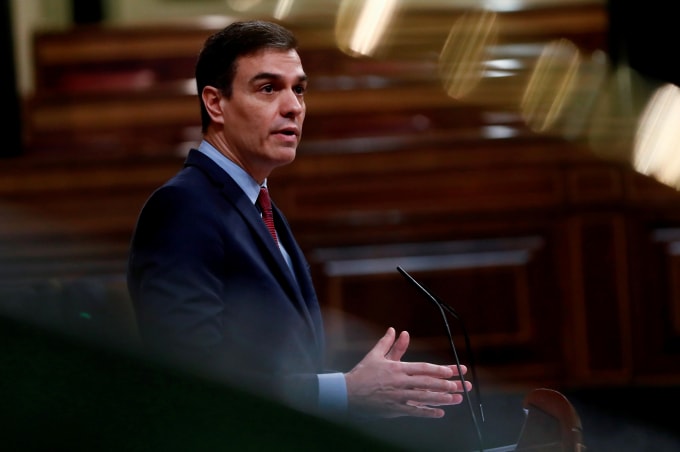 Thủ tướng Tây Ban Nha Pedro Sanchez. Ảnh: Reuters