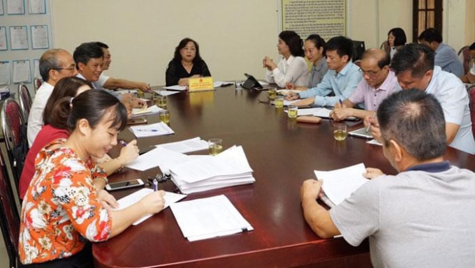Chủ tịch HĐND TP Hà Nội Nguyễn Thị Bích Ngọc tiếp công dân định kỳ tại quận Hà Đông cuối tháng 7 vừa qua. Ảnh: KTĐT