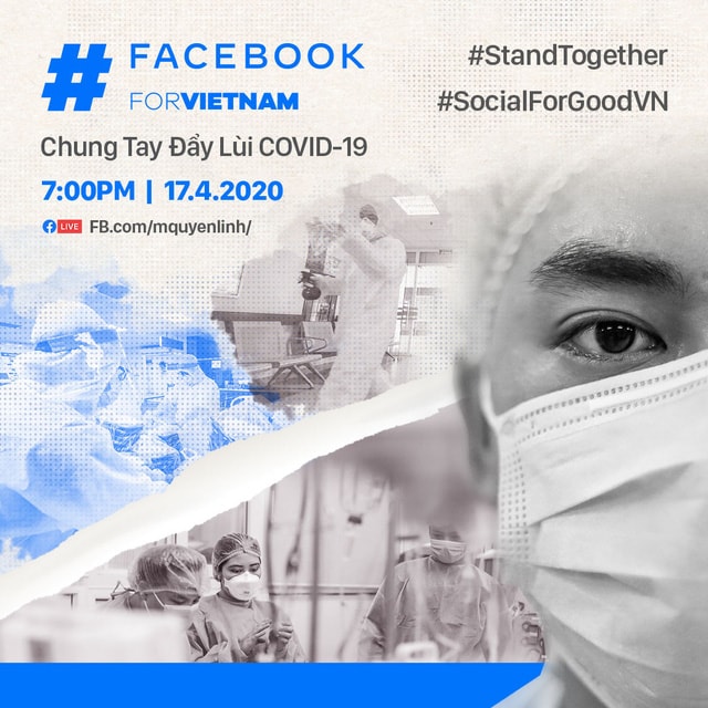 Nghệ sĩ livestream chung tay đẩy lùi dịch bệnh COVID-19 (Ảnh facebook)