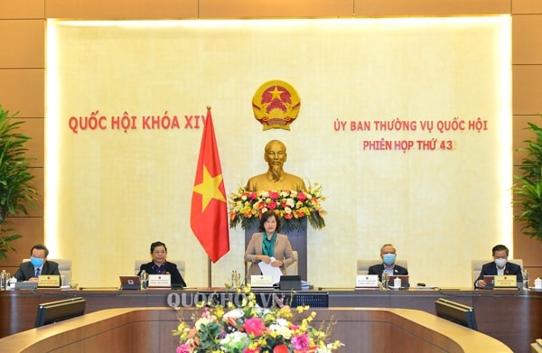 Phiên họp lần thứ 44 của Uỷ ban Thường vụ Quốc hội. Ảnh: quochoi.vn