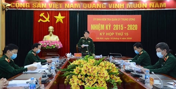 Đại tướng Lương Cường phát biểu tại kỳ họp. Ảnh: BQP.