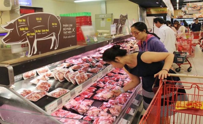 Người dân không có thói quen sử dụng thịt đông lạnh nhập khẩu. Ảnh minh họa.
