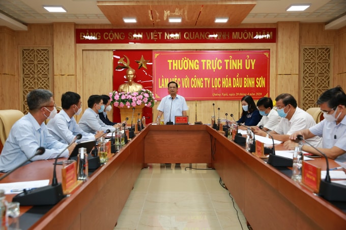 Bí thư Tỉnh ủy Lê Viết Chữ kết luận buổi làm việc.