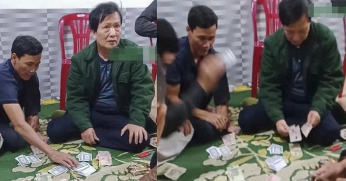 Ông Phạm Đại Dũng - Chủ tịch UBND xã Hương Lâm bị đình chỉ công tác 10 ngày để làm rõ hành vi tụ tập đánh bạc của ông này. Ảnh chụp màn hình