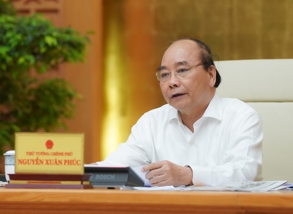 Thủ tướng phát biểu kết luận cuộc họp Thường trực Chính phủ chiều 22/4. Ảnh: VGP