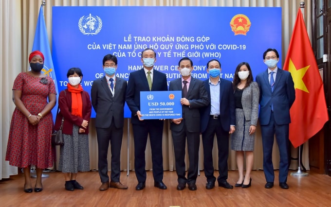 Chính phủ Việt Nam quyết định đóng góp 50.000 USD ủng hộ Quỹ Ứng phó COVID-19 của WHO. Ảnh: BNG