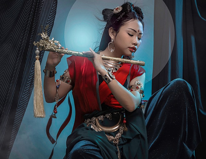 Tạo hình của Phương Mỹ Chi trong dự án Bát Nhã Thuyền gây nhiều tò mò. Ảnh: NVCC.