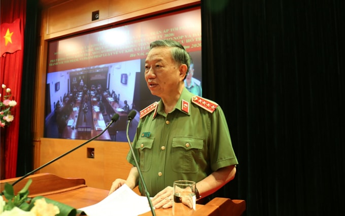 Đại tướng Tô Lâm, Ủy viên Bộ Chính trị, Bí thư Đảng ủy Công an Trung ương, Bộ trưởng Bộ Công an.