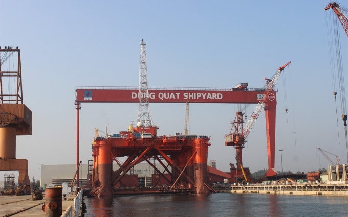 Dock DQS sau khi hoàn thành sửa chữa giàn Đại Hùng
