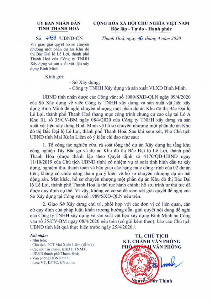 UBND tỉnh Thanh Hóa