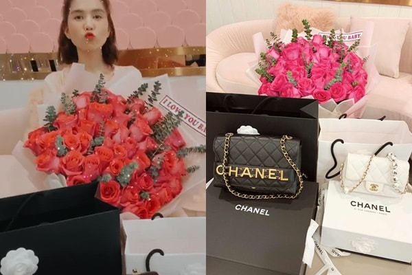 Ngọc Trinh thỉnh thoảng lại khoe quà bạn trai hiện tại mua tặng.