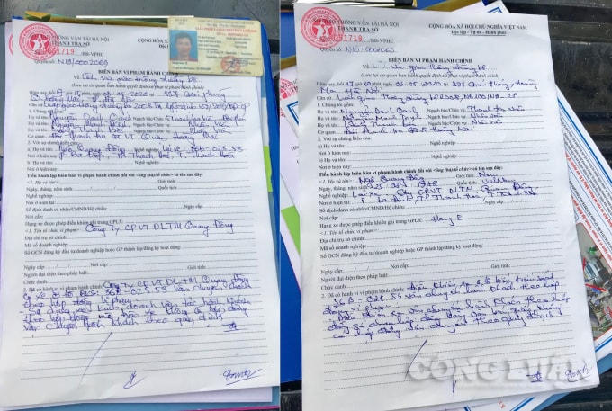Lái xe Ngô Quang Đông (trú tại phường Ba Đình, TP. Thanh Hóa, tỉnh Thanh Hóa) điều khiển ô tô BKS: 36B-028.53 thuộc Công ty CP vận tải du lịch thương mại Quang Đông vi phạm sử dụng xe kinh doanh vận tải hành khách theo hợp đồng mà trên xe không có hợp đồng vận chuyển hành khách theo quy định