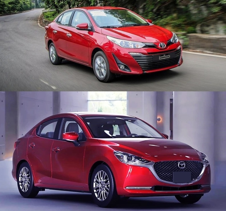 Phần ngoại thất của 2 mẫu xe.