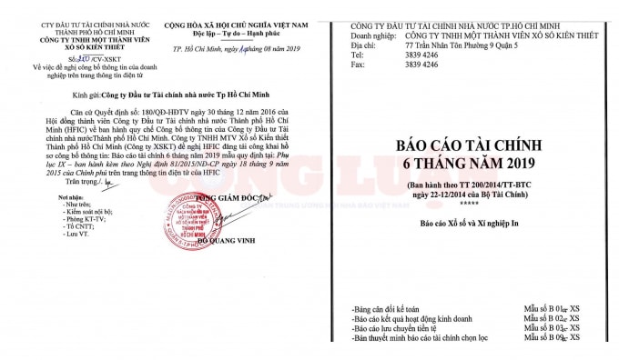 Từ báo cáo tài chính 6 tháng đầu năm 2019 của Xổ số TP.HCM đã vô tình hé lộ có việc 