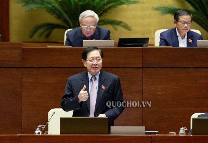 Bộ trưởng Lê Vĩnh Tân. Ảnh: quochoi.vn