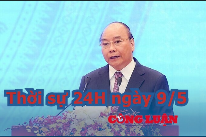 Thủ tướng Nguyễn Xuân Phúc chia sẻ tại hội nghị trực tuyến với doanh nghiệp ngày 9/5. Ảnh: Quang Hiếu.