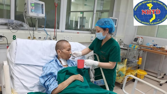 Bệnh nhân 19 đang hồi phục tốt sau thời gian chống chọi với bệnh. Ảnh: Bệnh viện cung cấp