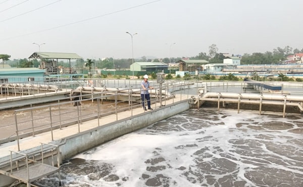 Khu vực xử lý nước thải tập trung tại Khu công nghiệp Yên Bình, Thái Nguyên. Ảnh: TL