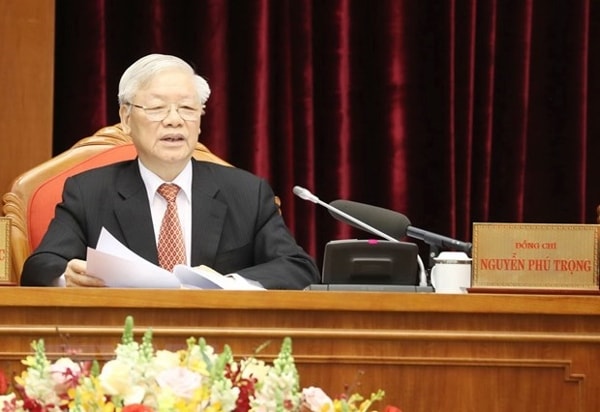 Tổng Bí thư, Chủ tịch nước Nguyễn Phú Trọng phát biểu khai mạc Hội nghị. Ảnh: TTXVN