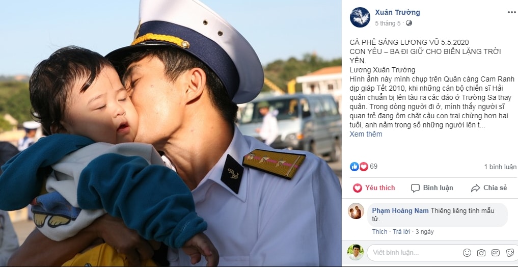 Bức ảnh mà nhà báo Lương Xuân Trường, một trong những người phụ trách chuyên mục cà phê sáng, nhóm Việt Nam Ngày Nay đăng tải đã thu hút nhiều bạn đọc quan tâm