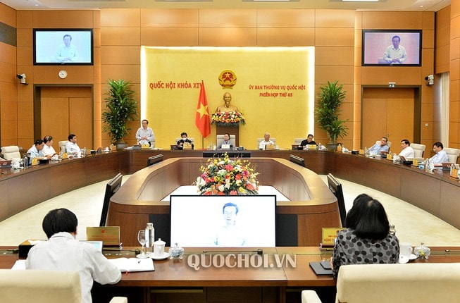 Toàn cảnh phiên họp thứ 45 của Ủy ban Thường vụ Quốc hội. Ảnh: Quochoi.vn