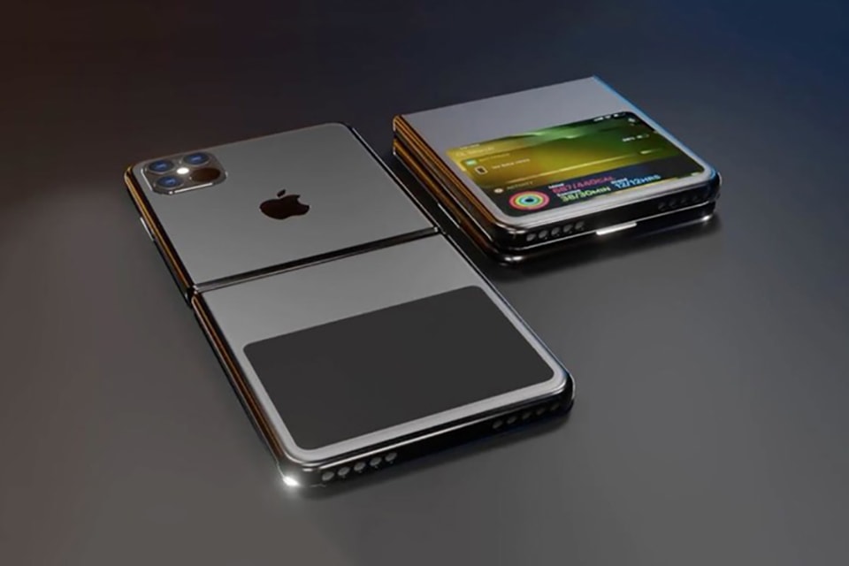 iPhone 12 Flip có thiết kế gập theo hình vỏ sò.