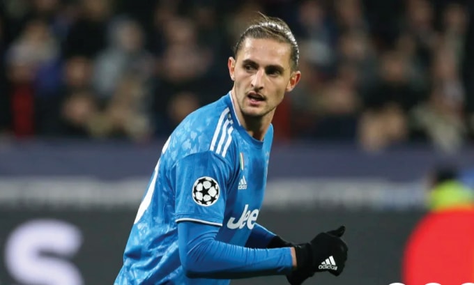 Adrien Rabiot được cho là đang cân nhắc khả năng ra đi khi không được trọng dụng tại Juventus. Ảnh: juvefc
