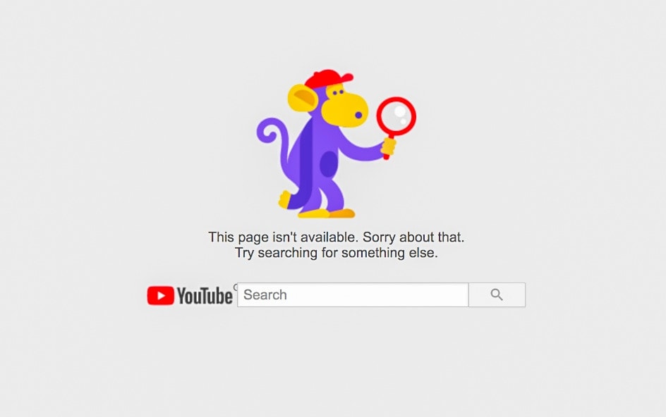 Thông báo khi truy cập YouTube vào sáng 15/5. Ảnh: Cnet